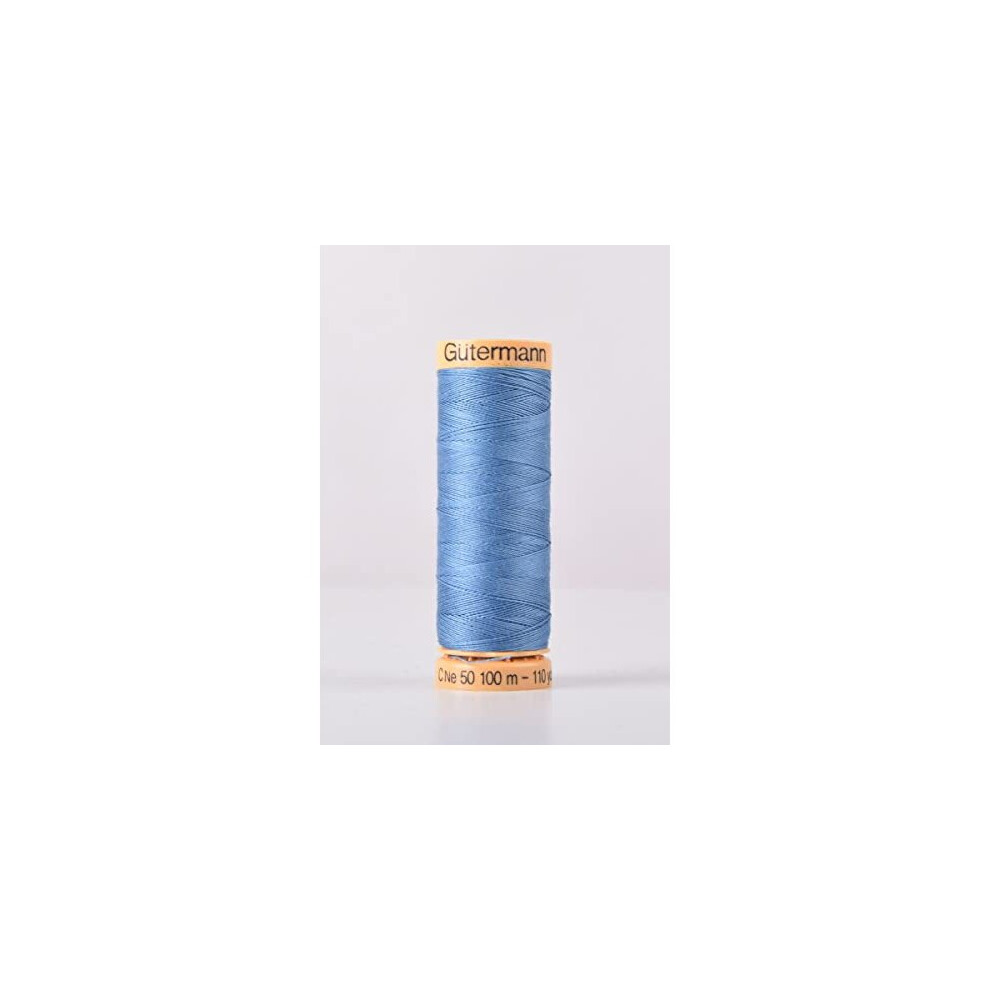 Gutermann Natural Cotton 100m Quilting Sewing Machine Sewing Thread Blue - 5725