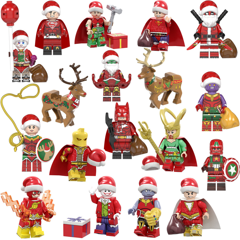 18pcs Fit Lego Avengers Minifigures Christmas Day Children Building Blocks Toy