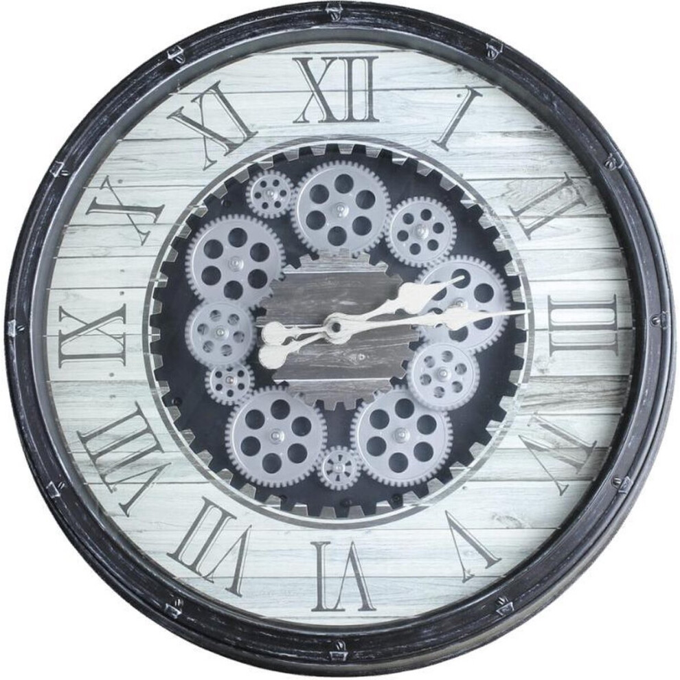 19" Modern Retro Large Battery Operated Home Living Room Kitchen Clock