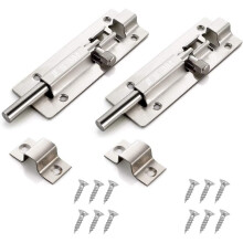 2PCS Door Lock Bolt - for Bathroom, Bedroom,Toilet, Shed, Shower, Door - Catch Latch Slide Bolt Easy Fit with Screws (3 inches)