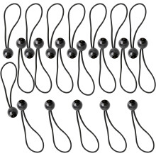 20 PCS Tarpaulin Bungee Balls, Bungee Cord Tie Down Straps Flag Bungees Tarpaulin Rope Cord Elasticated Shock Rope Bungee Toggles Straps Tent Bungees