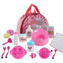 BiBi Doll Baby Doll Accessories Play Set with Carry Case Feeding Set Dummy Potty