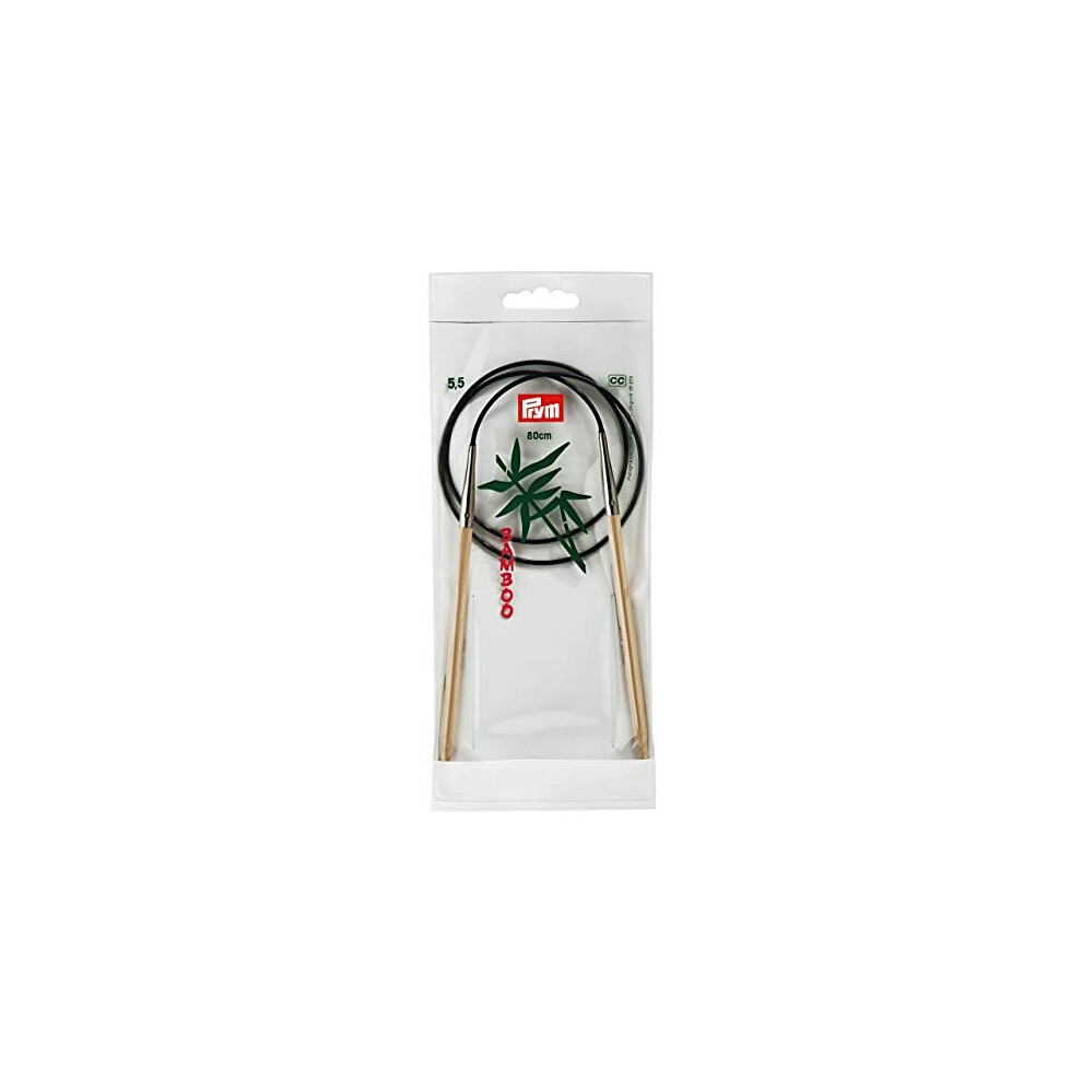 Prym 80 Cm X 5.50 Mm Circular Knitting Pins, Bamboo