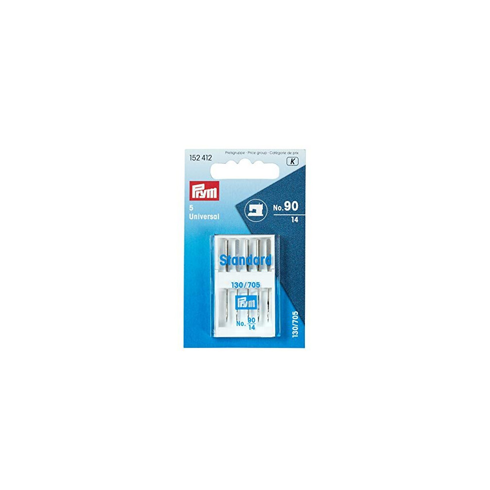 Prym 152412 Sewing Machine Needles 130/705 Standard, 90, No Silver