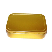 Plain Gold 2Oz Tobacco Tin,Pill Box