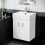 NES Home 450mm White Ceramic Basin Vanity MDF Cabinet Bathroom Wall Hung Unit | Nanuya 1
