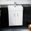 NES Home 450mm White Ceramic Basin Vanity MDF Cabinet Bathroom Wall Hung Unit | Nanuya 2