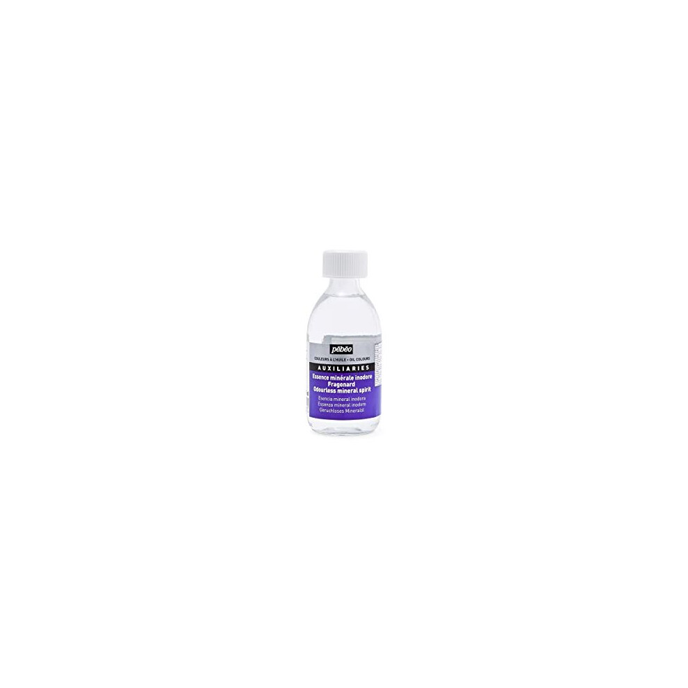 Pebeo 650307 245 Ml Odourless Mineral Spirit, Transparent (Packaging May Vary) 3167866503070