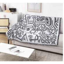 Keith haring graffiti master illustration sofa blanket sofa blanket