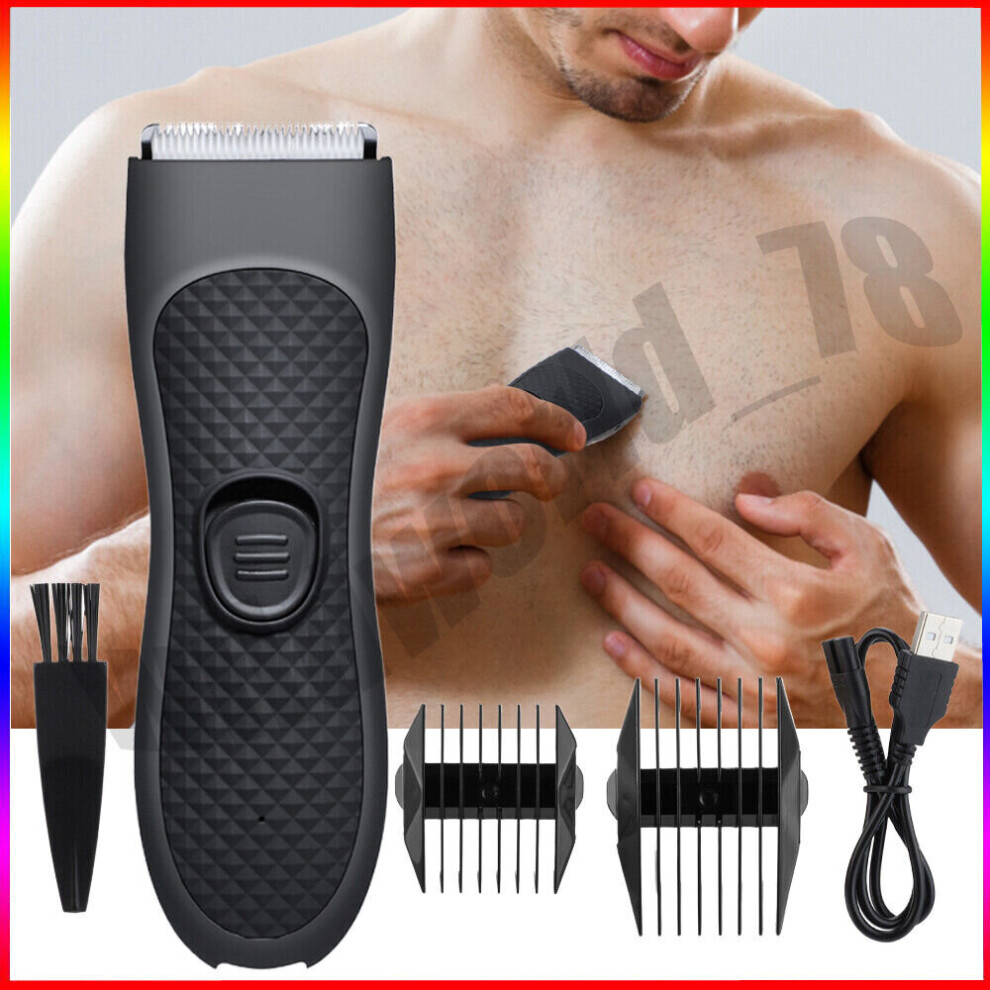 Sinodragon Mens Electric Groin Hair Trimmer, Ball Shaver Body Groomer Clippers