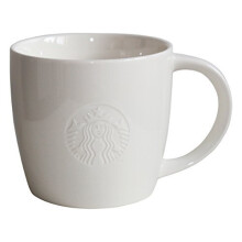 Starbucks Coffee Mug White Coffee Mug Collectors Classic White 20oz