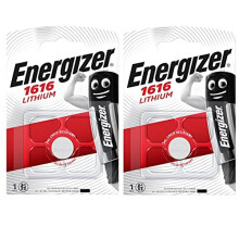 2 x Energizer CR1616 3V Lithium Coin Cell Batteries (DL1616) for Car Keys & Key Fobs