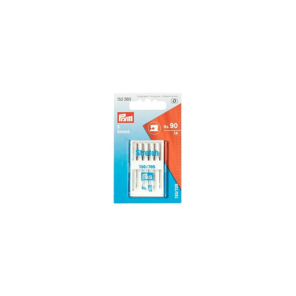 Prym Stretch Sewing Machine Needles, Metal, Silver, 9.3 x 5.7 x 0.7 cm