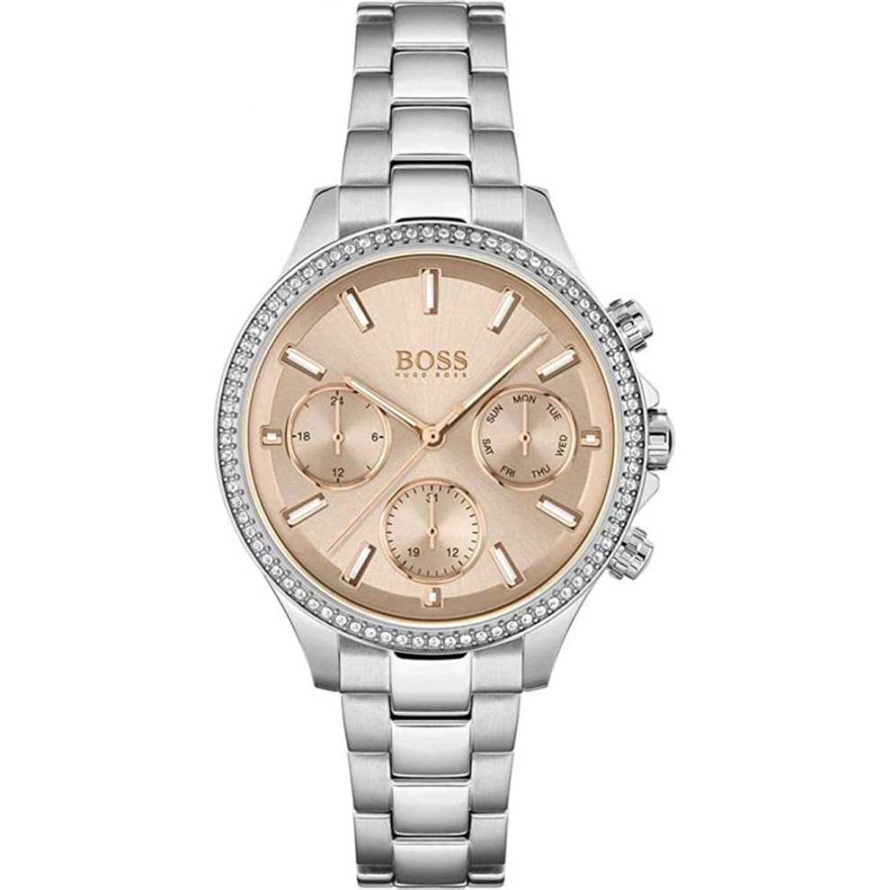 Hugo Boss Women's Analogue Quartz Watch With Stainless Steel Strap 1502565 Silver