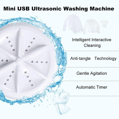 Automatic Cycle Personal Mini Turbo Washing Machine- USB Powered 2