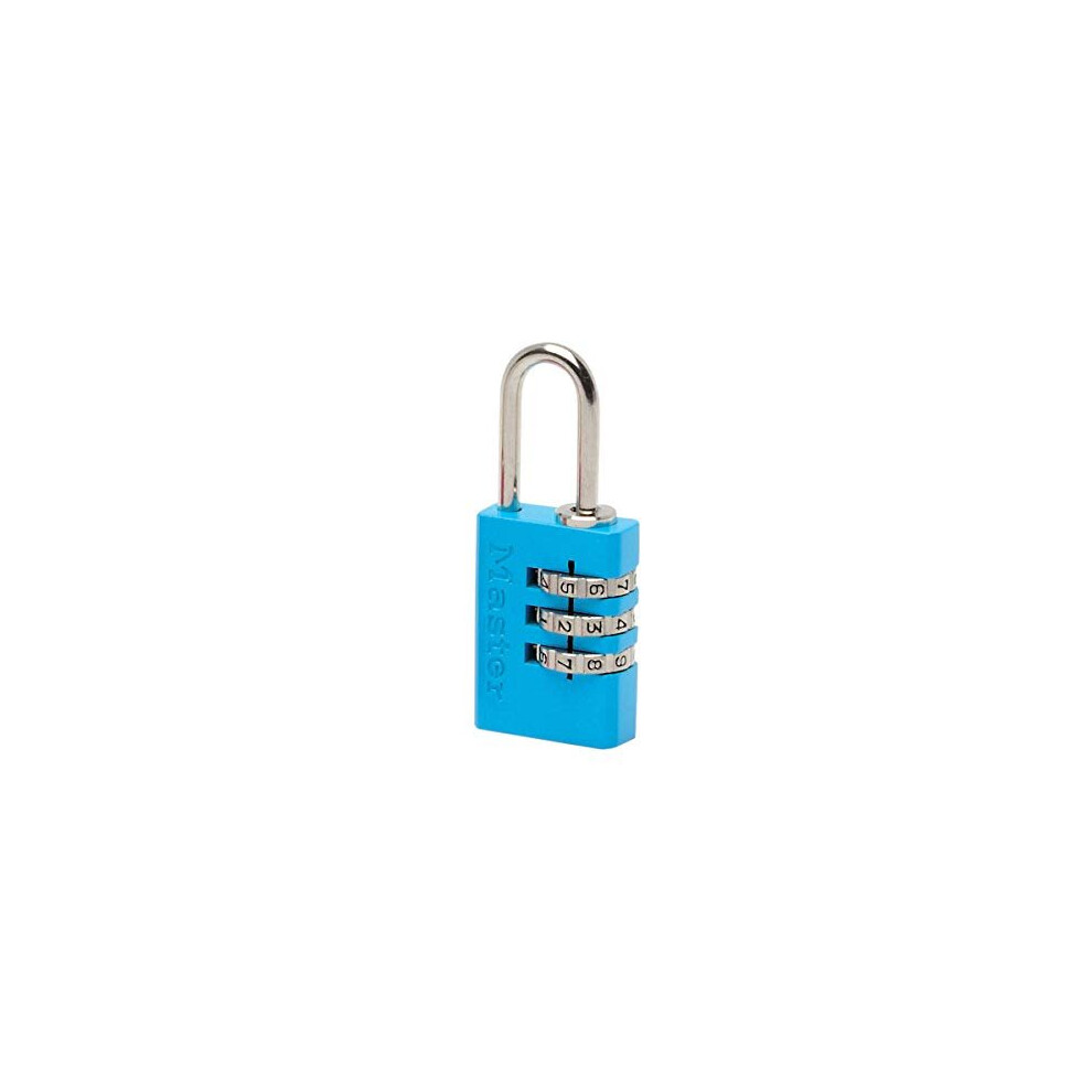 Master Lock 7620EURDCOLCC Combination Padlock in Aluminium, Random Color, 2 x 5.5 x 0.9 cm