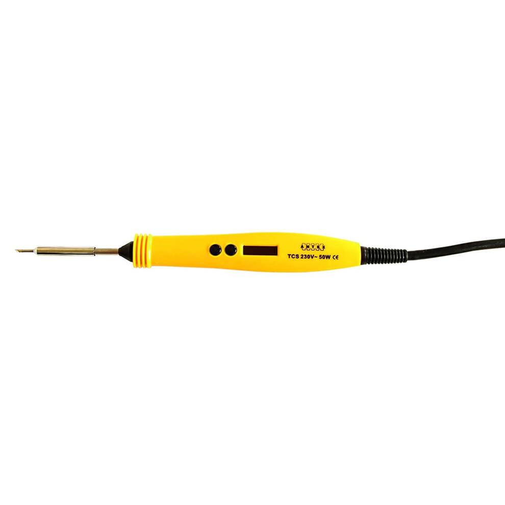 Antex T482J70 TCS 230V Temp controlled digital soldering iron, Yellow