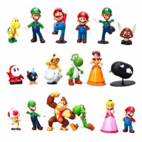 Super Mario 18 Pack Figuras Presentes de Natal
