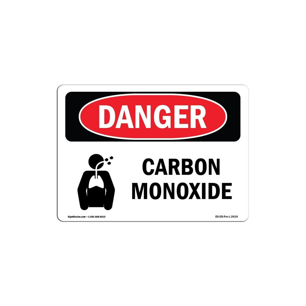 SignMission OS-DS-D-35-L-2414 OSHA Danger Sign - Carbon Monoxide-image-OPC-PB586CB-NEW