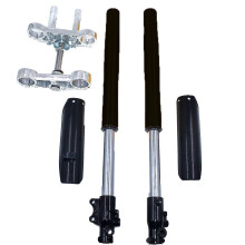 (BLACK 15MM AXLE HOLE) 710MM Front Inverted fork shock absorption 45MM/48MM with device upper and lower plate for Dirt pit bike CRF KLX