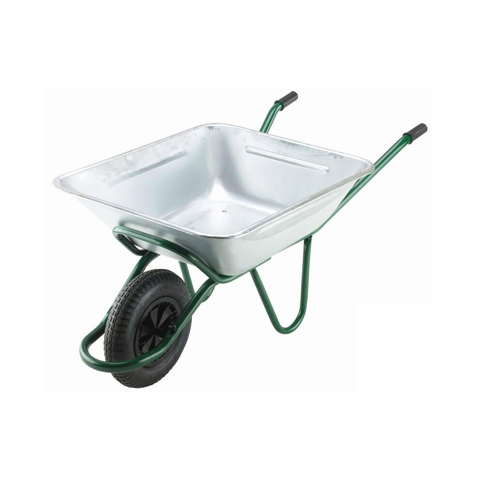 Walsall Smithfield Galvanised Wheelbarrow - 175 Ltr / 100kg - With Pneumatic Wheel