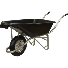 Pouring Tipping Black Wheelbarrow - 75 Ltr / 150Kg / 4.5CBF