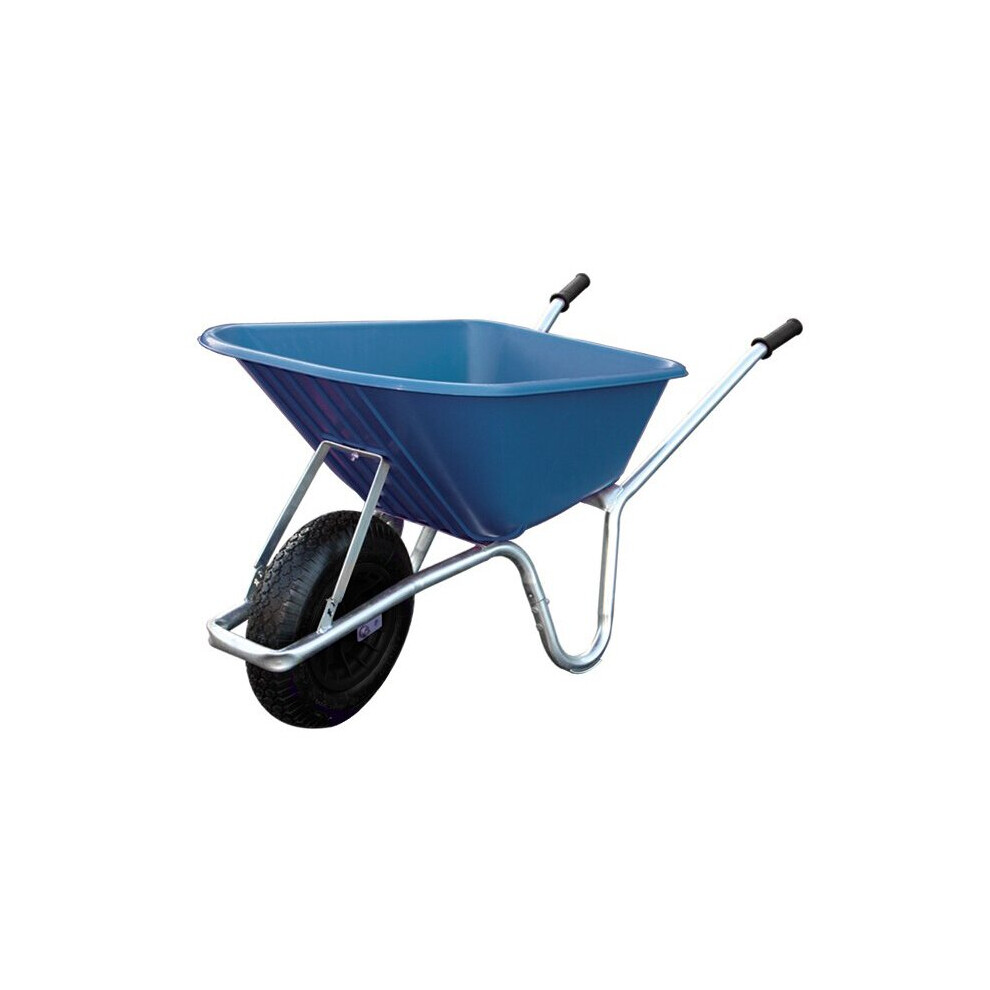 Bristol Tool Company Big Mucker Wheelbarrow - 100 Ltr / 120Kg - With Puncture Proof Wheel Blue