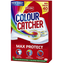 Dylon Colour Catcher Complete Action+ Laundry Sheets, 40 Sheets - Traps Loose Dye, Prevents Colour Runs and Keeps Brightness