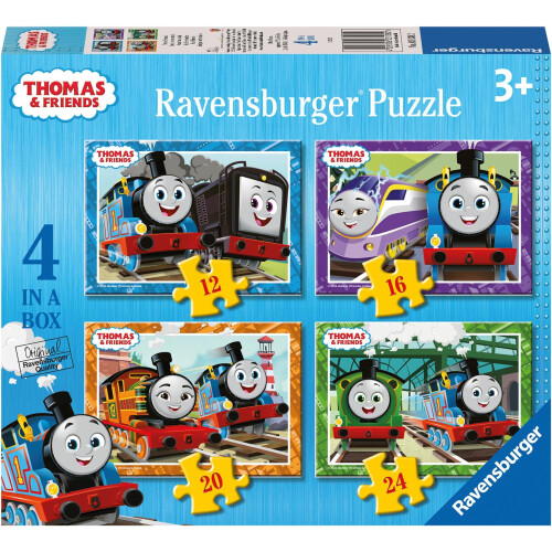 Ravensburger Ravensburger Παζλ Thomas & Friends για Παιδιά 3 Ετών και Άνω - 4 σε ένα Κουτί (12, 16, 20, 24 Κομμάτια)