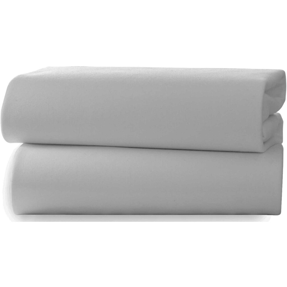 Clair De Lune Pack Of 2 Fitted Cot Bed Sheets - Grey