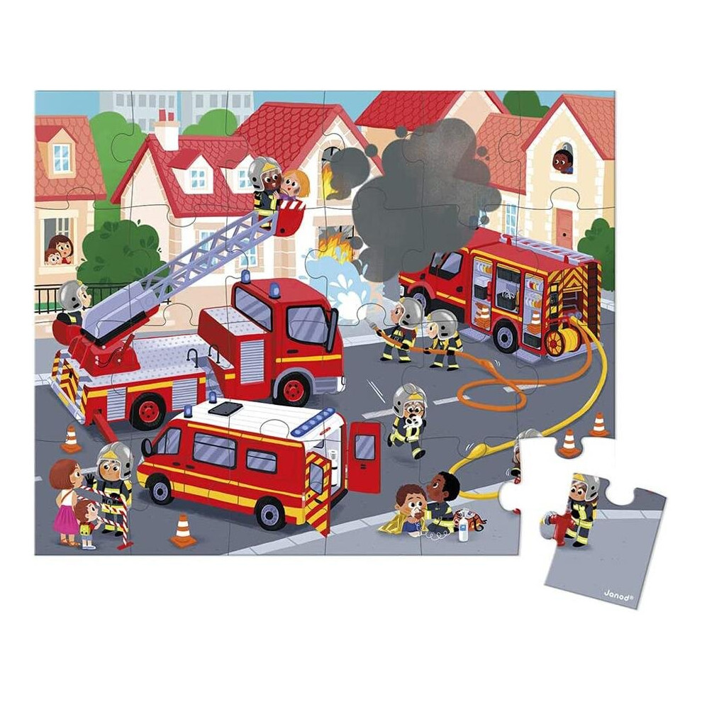 Janod Puzzle Firemen - 24 Pcs