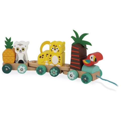 Janod Trem Tropical Para Puxar Tropik