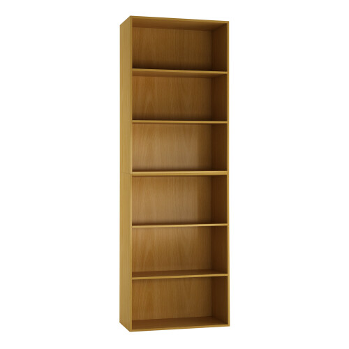 URBN Living (Beech) Wide 6 Tier Book Shelf Bookcase Cabinet Display
