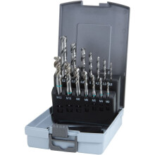 Ruko HSS Machine Tap Set in Plastic Case, Bright Finish, 14 Pieces, R245049RO