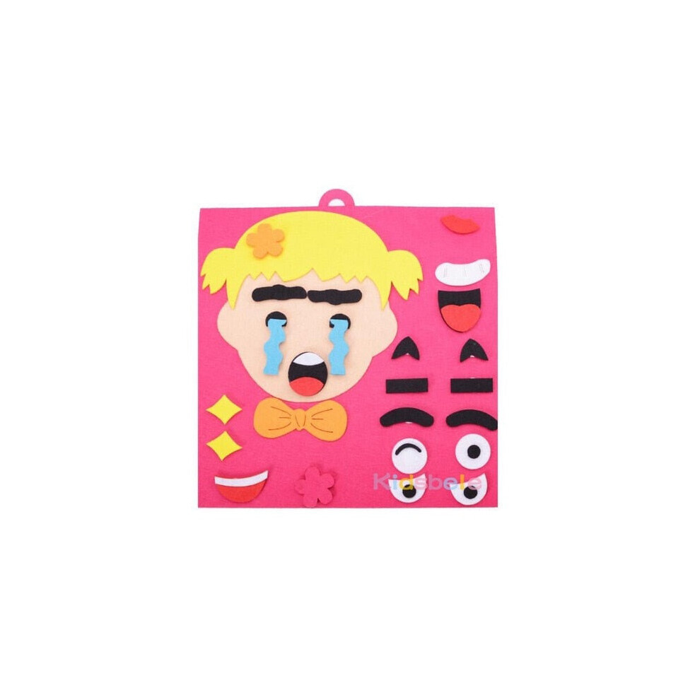 Photos - Educational Toy  DIY Toys Emotion Change Puzzle Toys 30CM*30CM Creative Facial Expression Kids  For Children Learning(Girl)