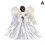 (Black) 25cm Christmas Tree Topper Angel Festive Xmas Tree 1