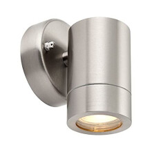 Saxby Palin 35W Brushed Stainless Steel IP44 Outdoor Garden Wall Downlight