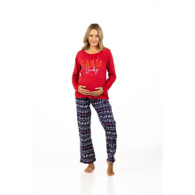 (S = UK 8-10) Santa Baby Pyjama Set Maternity Women Nightwear / PJ / Lounge