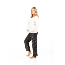 (S = UK 8-10) Silent Night Pyjama Set Maternity Women Nightwear / PJ / Lounge