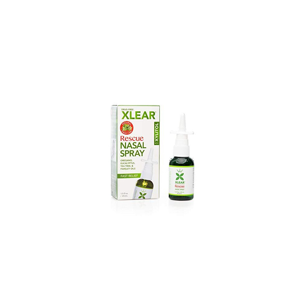 Xlear - Drug Free Fast Relief Sinus Rescue Nasal Spray With Xylitol - 1.5 Fl. Oz.