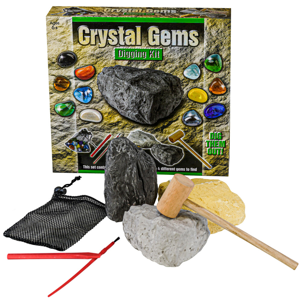 Gems Digging Mining Excavation Kit Dig Out Your Own Rock Gemstones Set