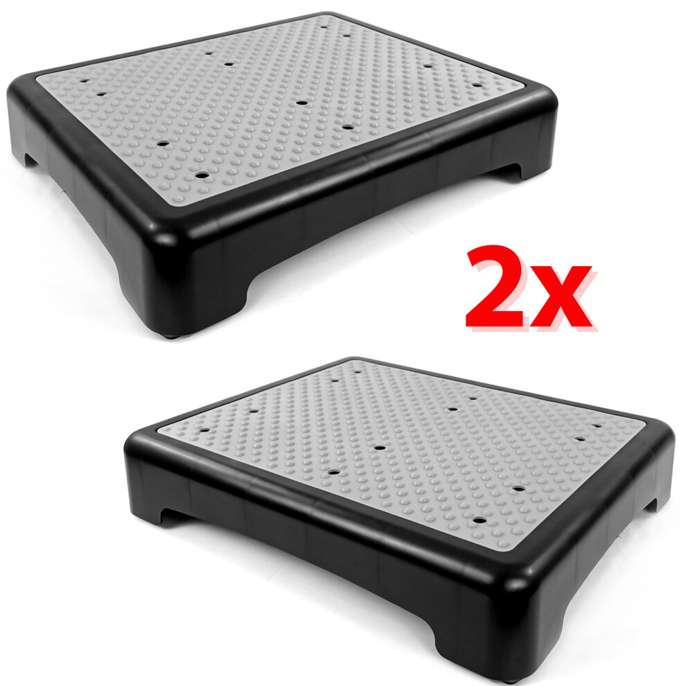 2x Anti-Slip Door Half Step Elderly Support Stool Disability Outdoor Mobility