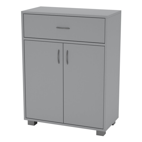 URBN Living (Grey) 5 Tier Wooden Display Bookcase Shelves Drawer 1