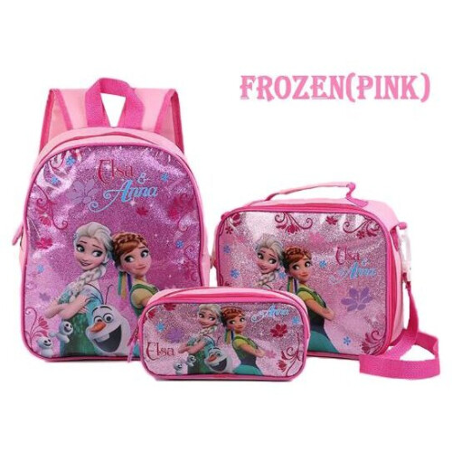 Pink Frozen Backpack School Bag 3 Pack Birthday Gift