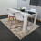 White Black Kitchen Dining Table and 4 White Tulip Chairs 6