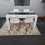 White Black Kitchen Dining Table and 4 White Tulip Chairs 1