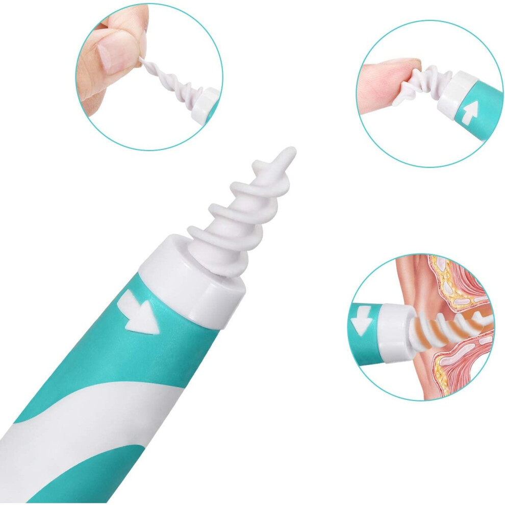 Vafee Earwax Removal Tool | Ear Cleaning Tool, Soft Silicone Earwax Removal Tool With 16 Replacement Heads