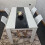 White Black Kitchen Dining Table and 4 White Tulip Chairs 8