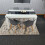White Black Kitchen Dining Table (140X80X75cm) and 4 Grey Tulip Chairs 1