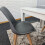 White Black Kitchen Dining Table (140X80X75cm) and 4 Grey Tulip Chairs 12